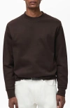 Mango Regular Fit Cotton Blend Crewneck Sweatshirt In Chocolate