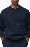 Mango Regular Fit Cotton Blend Crewneck Sweatshirt In Dark Navy