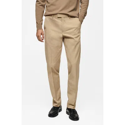 MANGO MANGO REGULAR FIT COTTON BLEND DRESS PANTS
