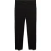 Mango Regular Fit Cotton Blend Dress Pants In Black