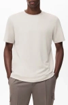 Mango Regular Fit Cotton Blend T-shirt In Gray