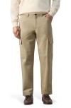 Mango Relaxed Fit Flat Front Cargo Pants In Brown