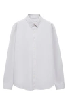 Mango Regular Fit Cotton Oxford Button-up Shirt In Grey