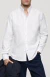 Mango Regular Fit Cotton Oxford Button-up Shirt In White