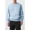 Mango Regular Fit Cotton Sweatshirt In Blue