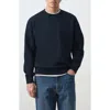 Mango Regular Fit Cotton Sweatshirt In Blue