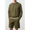Mango Regular Fit Cotton Sweatshirt In Green