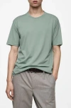 Mango Regular Fit Cotton T-shirt In Green