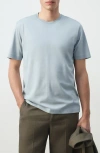 Mango Regular Fit Cotton T-shirt In Blue