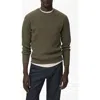 Mango Regular Fit Crewneck Rib Sweater In Green