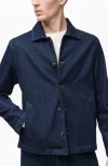 Mango Regular Fit Denim Overshirt In Blue