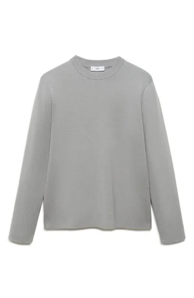 Mango Regular Fit Fine Knit Sweater In Grey