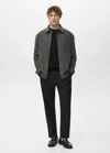 Mango Regular Fit Flannel Overshirt In Green