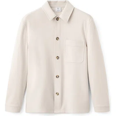 Mango Regular Fit Flannel Overshirt In Neutral