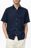Mango Regular Fit Linen Blend Button-up Shirt