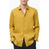Mango Regular Fit Linen Button-up Shirt