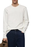 Mango Regular Fit Long Sleeve Cotton T-shirt In White