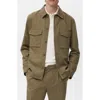 Mango Men's Pockets Lyocell Cotton Jacket In Green
