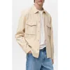 Mango Regular Fit Lyocell & Cotton Jacket In Neutral