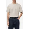 Mango Regular Fit Medium Weight Cotton T-shirt In Neutral