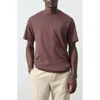 Mango Regular Fit Medium Weight Cotton T-shirt In Purple