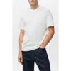 Mango Regular Fit Medium Weight Cotton T-shirt In White
