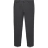 Mango Regular Fit Navy Flat Front Textured Stretch Cotton Pants In Black