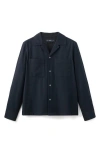 Mango Regular Fit Overshirt In Blue