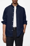 Mango Regular Fit Oxford Button-down Shirt In Dark Navy