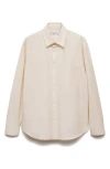Mango Regular Fit Oxford Button-up Shirt In Vanilla