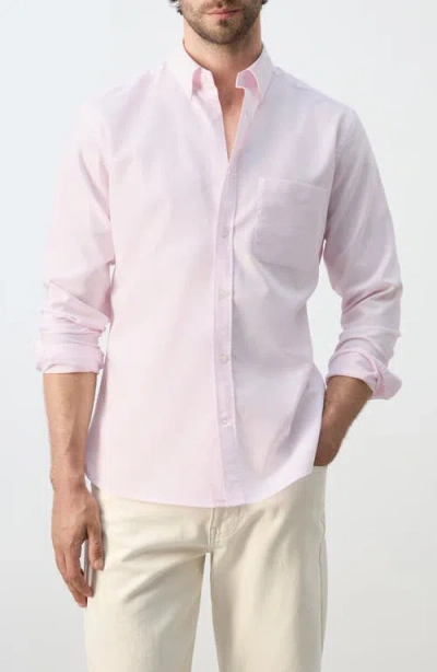 Mango Regular Fit Oxford Button-down Shirt In Pink