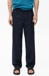Mango Regular Fit Pants In Blue