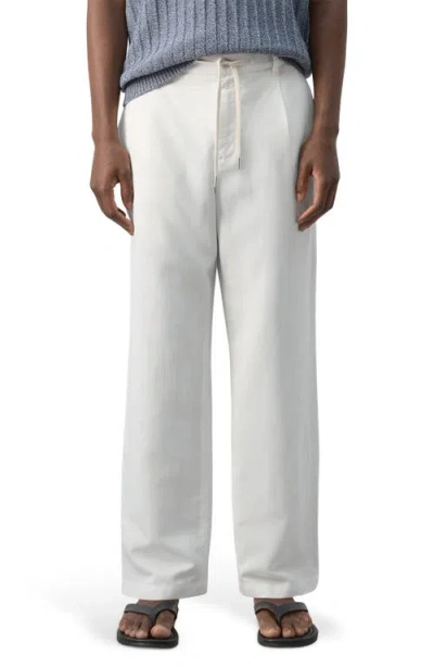 Mango Regular Fit Pants In White