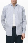 Mango Regular Fit Pinstripe Cotton Button-up Shirt In Multi