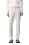 Mango Regular Fit Pleat Front Pants In White