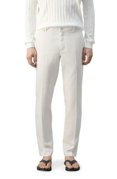 Mango Regular Fit Pleat Front Pants In White