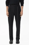 Mango Regular Fit Pleated Pants In Black