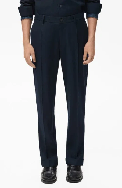 MANGO MANGO REGULAR FIT PLEATED PANTS