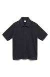 Mango Regular Fit Polo In Dark Navy