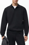 Mango Regular Fit Polo Sweatshirt In Black