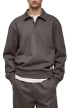 Mango Regular Fit Polo Sweatshirt In Medium Heather Grey