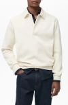 Mango Regular Fit Polo Sweatshirt In Off White