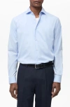 Mango Regular Fit Stripe Stretch Cotton Button-up Shirt In Sky Blue