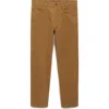 Mango Regular Fit Straight Leg Corduroy Pants In Medium Brown