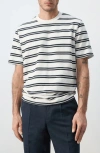 Mango Regular Fit Stripe Cotton Blend T-shirt In Multi