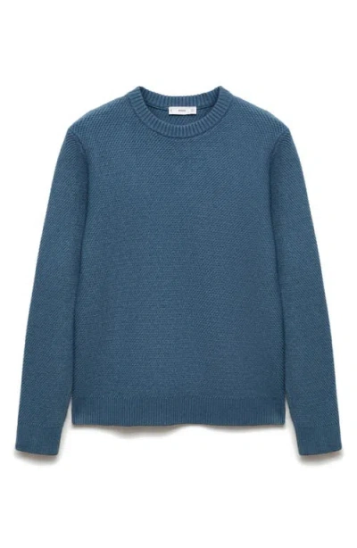 Mango Regular Fit Sweater In China Blue