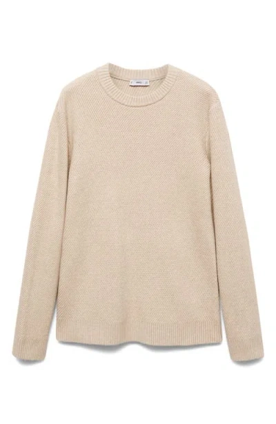 Mango Regular Fit Sweater In Sand