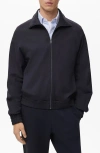 Mango Regular Fit Zip-up Sweatshirt In Blue