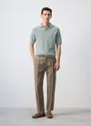 Mango Regular-fit Pleated Pants In Mink Grey