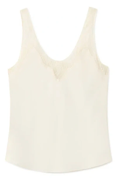 Mango Reia Sleeveless Satin Top In Neutral